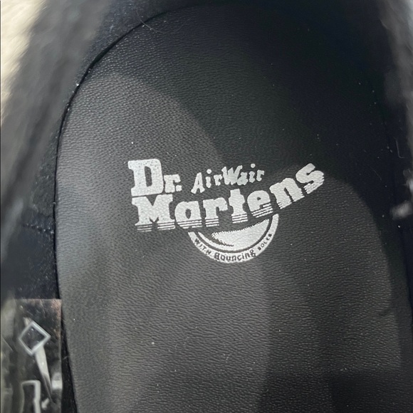 Doc Dr Martens 1461 Oxford Platform Shoes Black Calf Hair Leather Grunge Women 7 - Picture 10 of 13